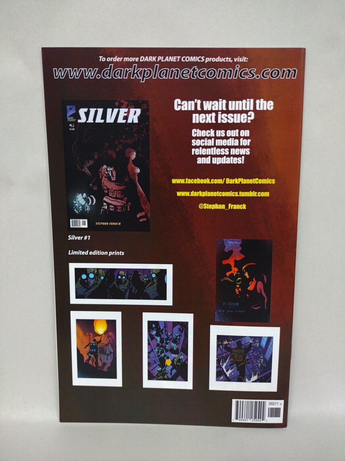 Silver (2013) Dark Planet Comic Lot Set #1 2 4 5 7 FCBD Signed W Sketches VF-NM