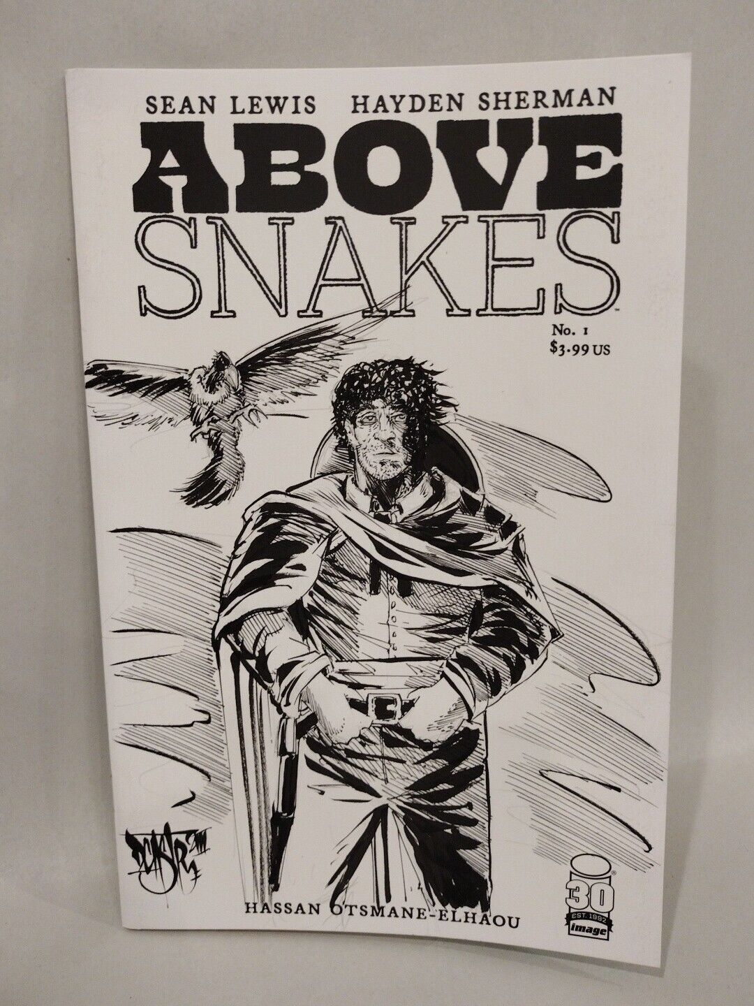 Above Snakes #1 (2022) Image Blank Cover Comic w Original Dirt Art Dave Castr 