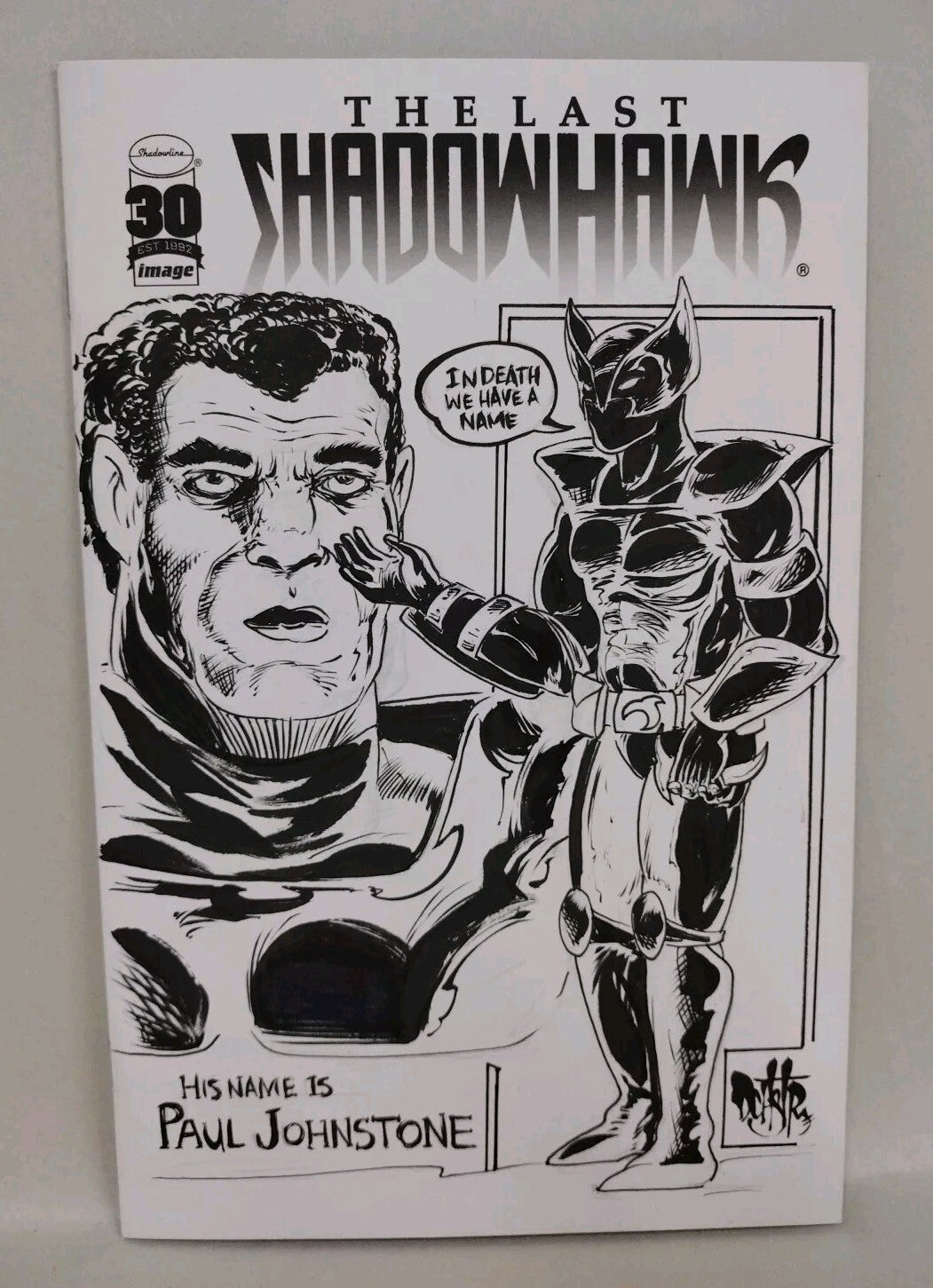 THE LAST SHADOWHAWK #1 Blank Cover Variant Image Comic w Original DCastr Art COA