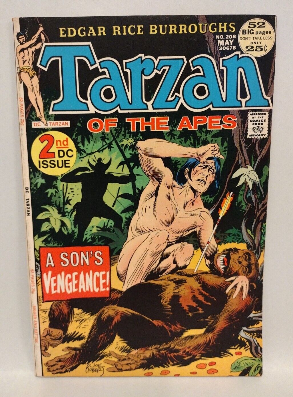 Tarzan Of The Apes (1972) DC Comic Lot Set #207 208 209