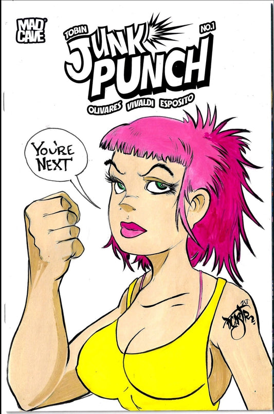 Junk Punch #1 (2026) Mad Cave Sketch Cover Variant W Original Dave Castr Art