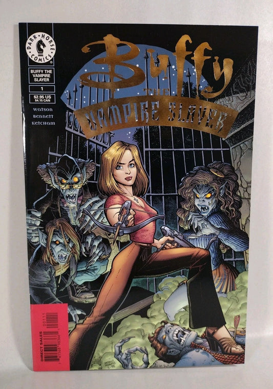 Buffy The Vampire Slayer #1 (1998) Dark Horse Gold Foil Arthur Adams Cover VF-NM