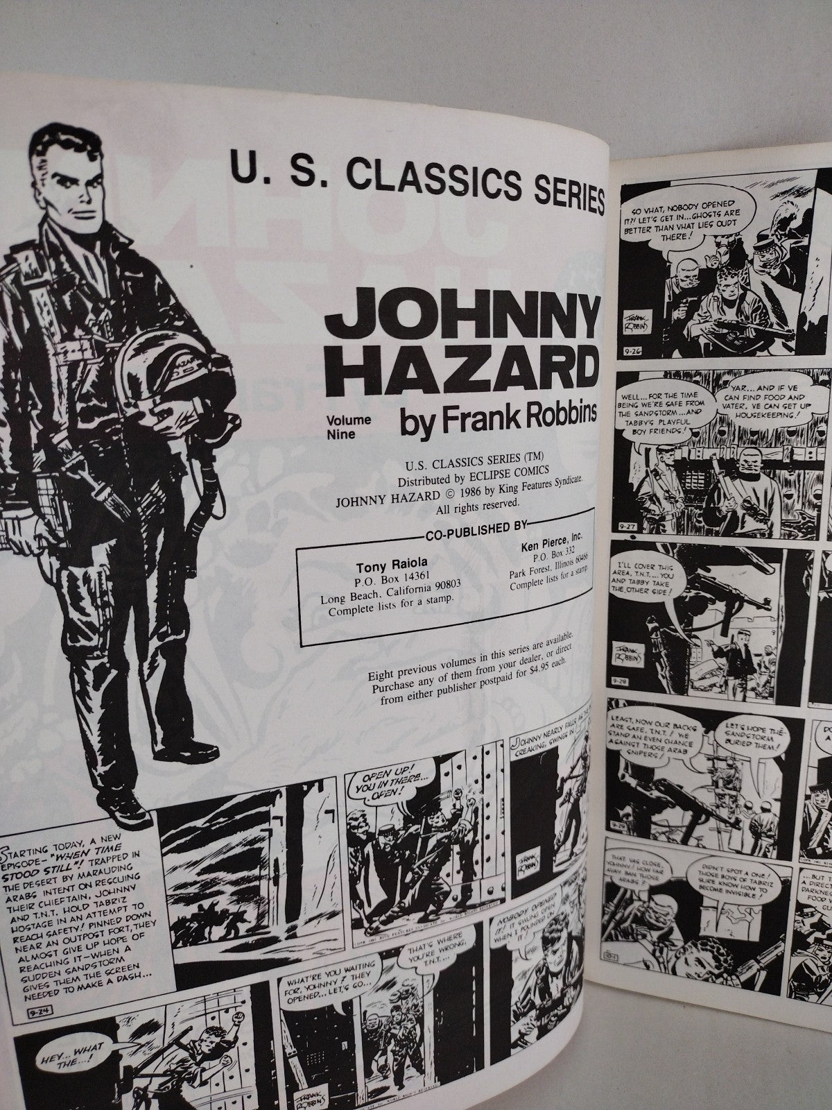 JOHNNY HAZARD (1986) U S Classics Series Frank Robbins Comic Magazine Lot #9 10