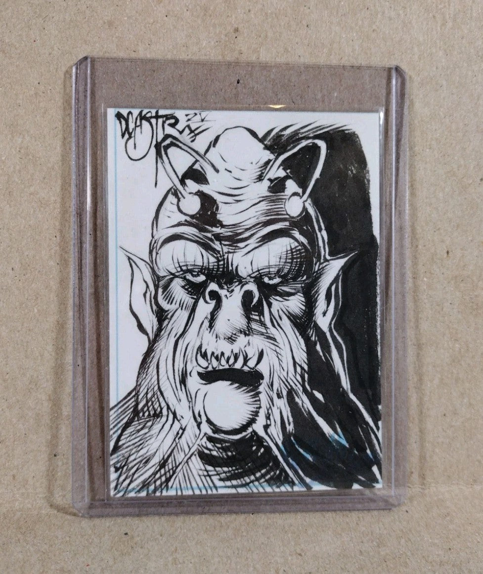 Dave Castr Crusin (2025) OAC Sketch Card W Original Alien Monster Art ACEO