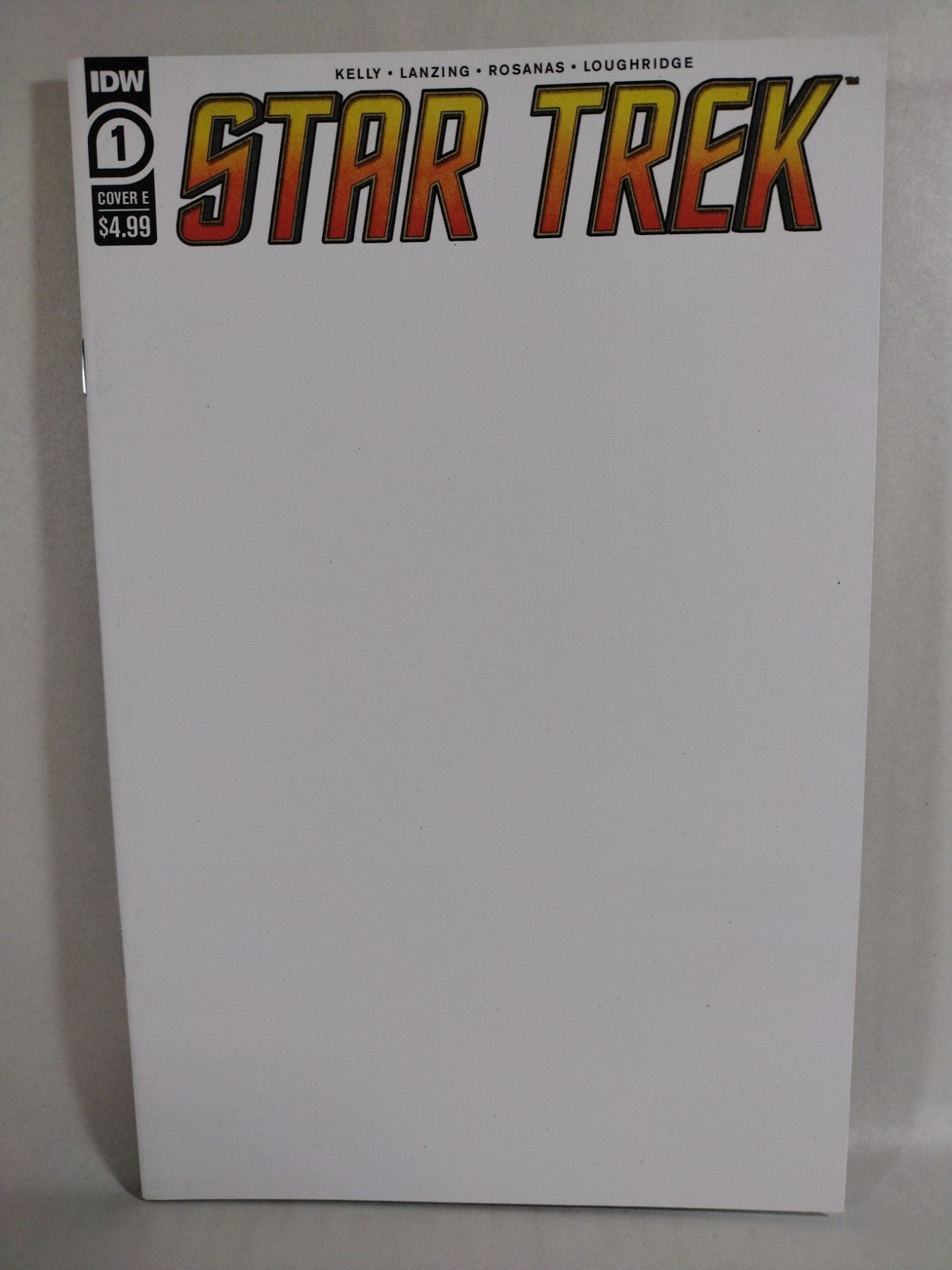 Star Trek #1 (2022) IDW Blank Sketch Variant Cover Comic NM