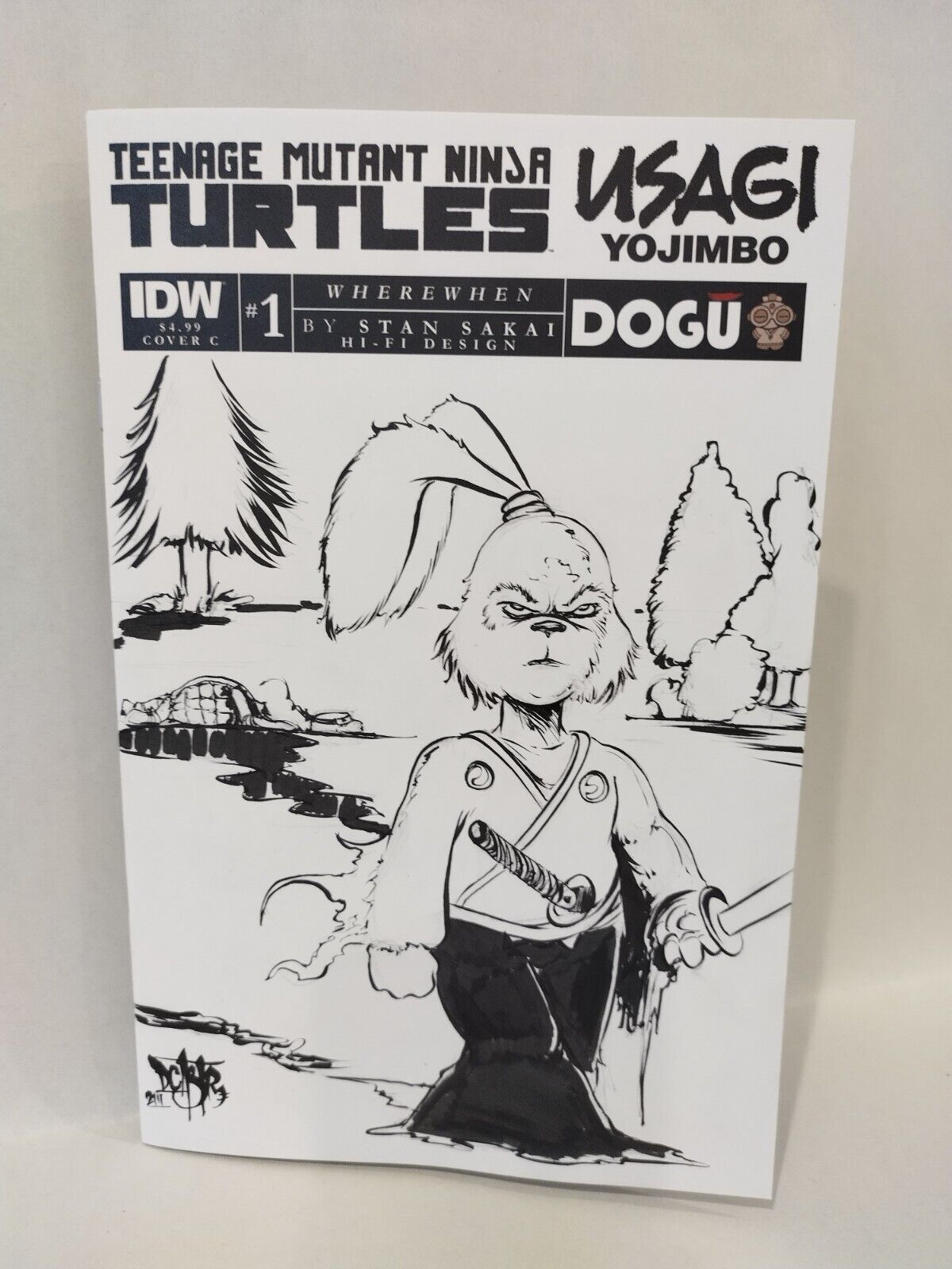 TMNT USAGI YOJIMBO WHEREWHEN #1 Blank Cover Variant  W Original Dave Castr Art