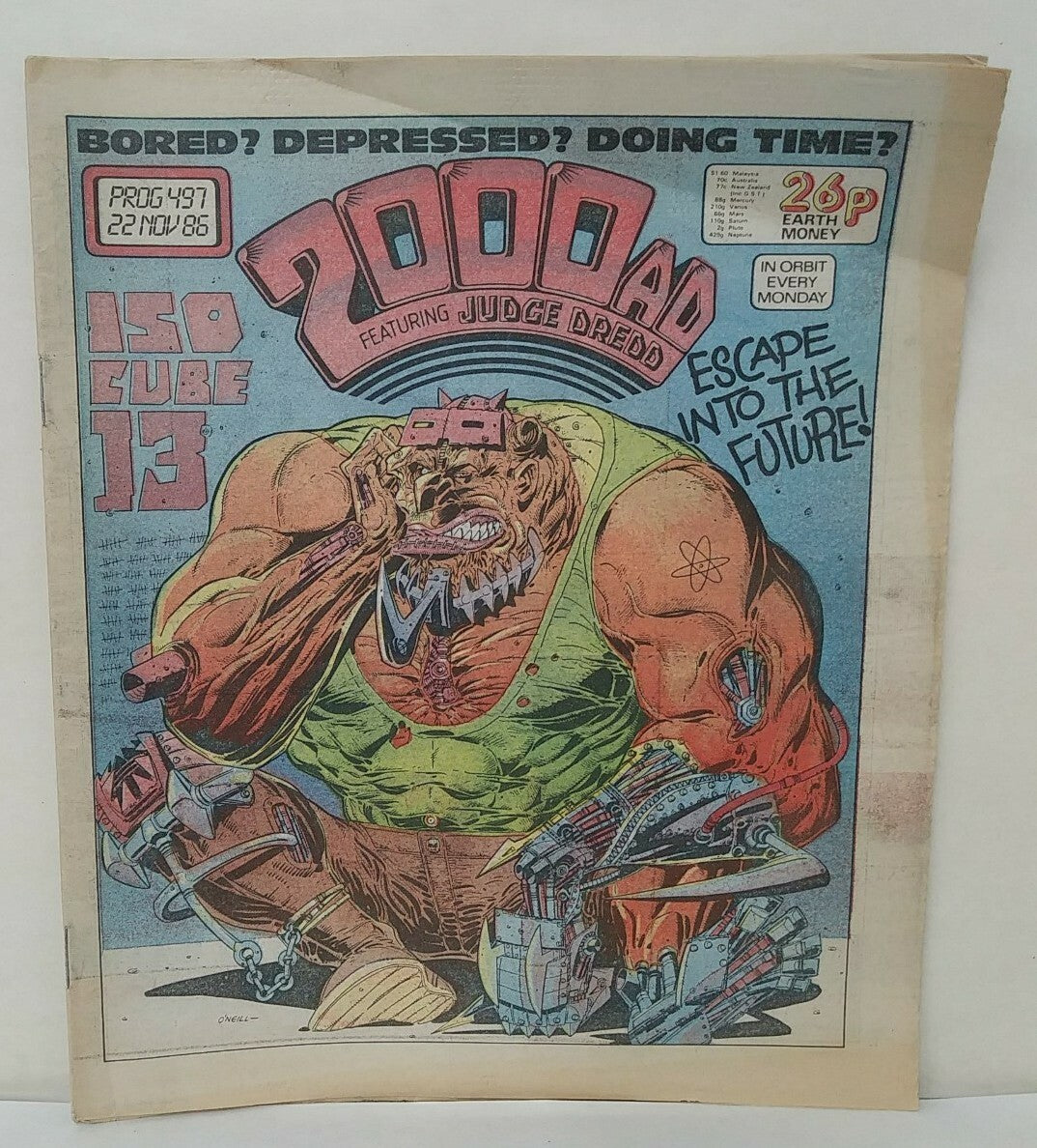 2000ad (1986) Prog 497 Judge Anderson Tomb Of Judges Slaine UK Newsprint Comic