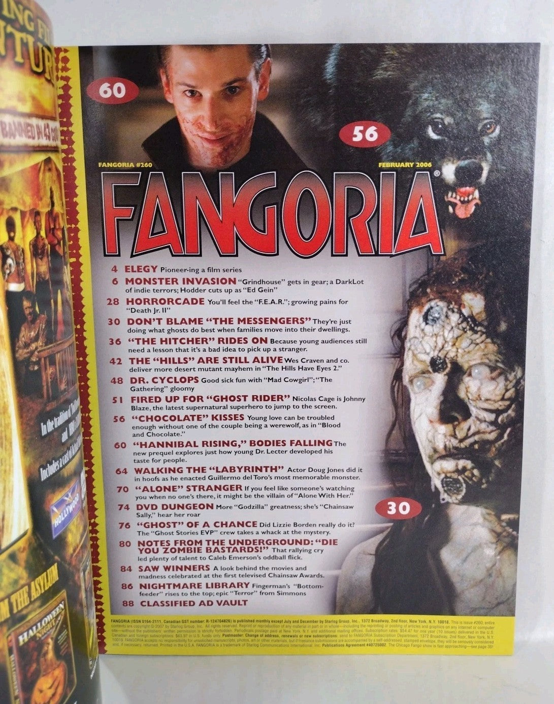 FANGORIA Magazine #260 (2006) Doug Jones Hills Have Eyes Ghost Rider Hitcher NM