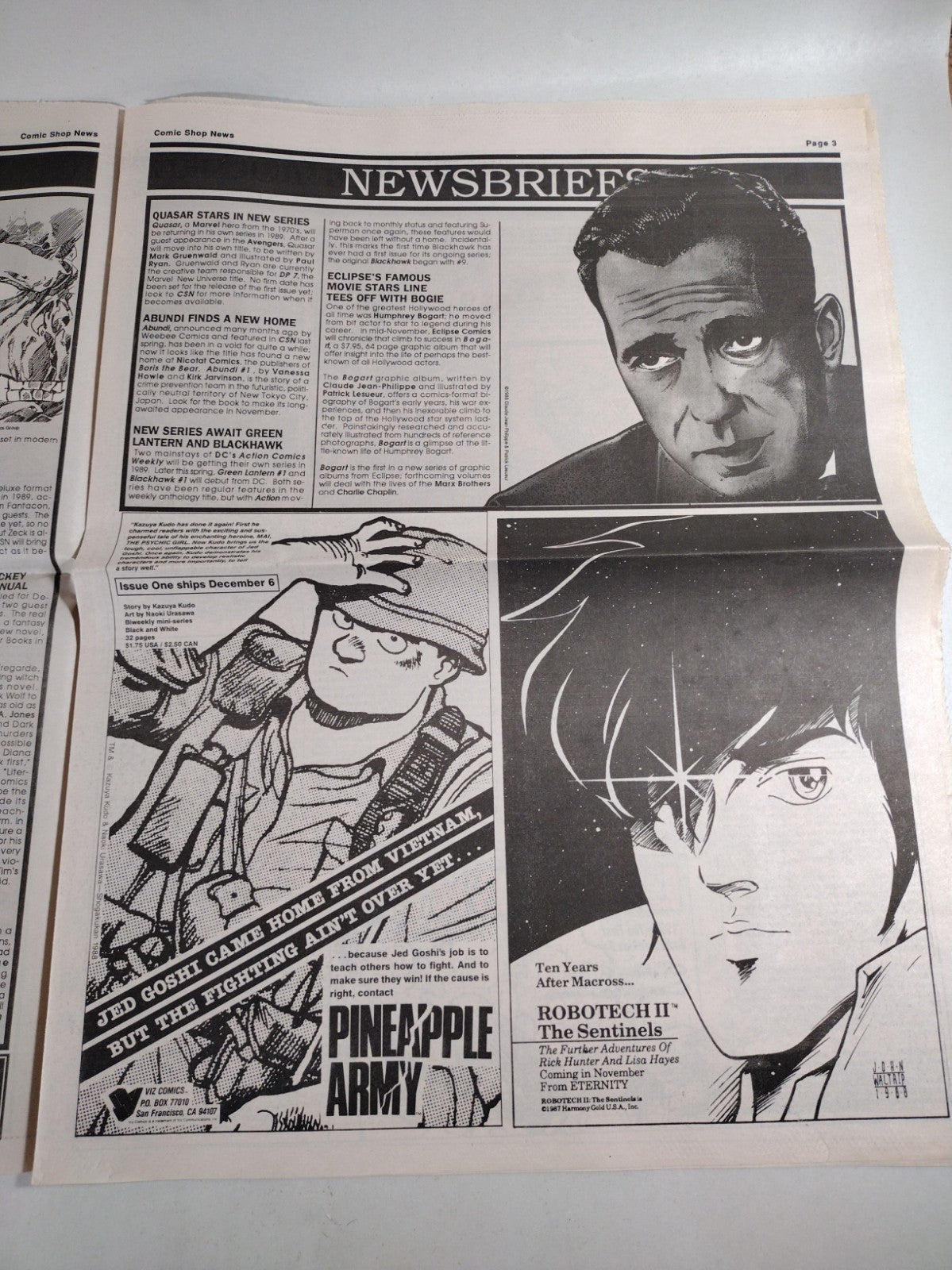 Comic Shop News #68 (1988) Oct 19th Newsletter Marvel Masterworks Robotech II