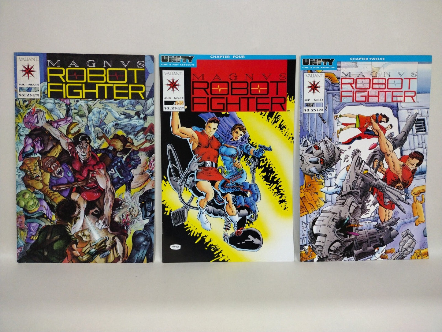 Magnus Robot Fighter (1991) Valiant Comic Lot Set #1-4 W Cards 9-11 14-25 FN-NM