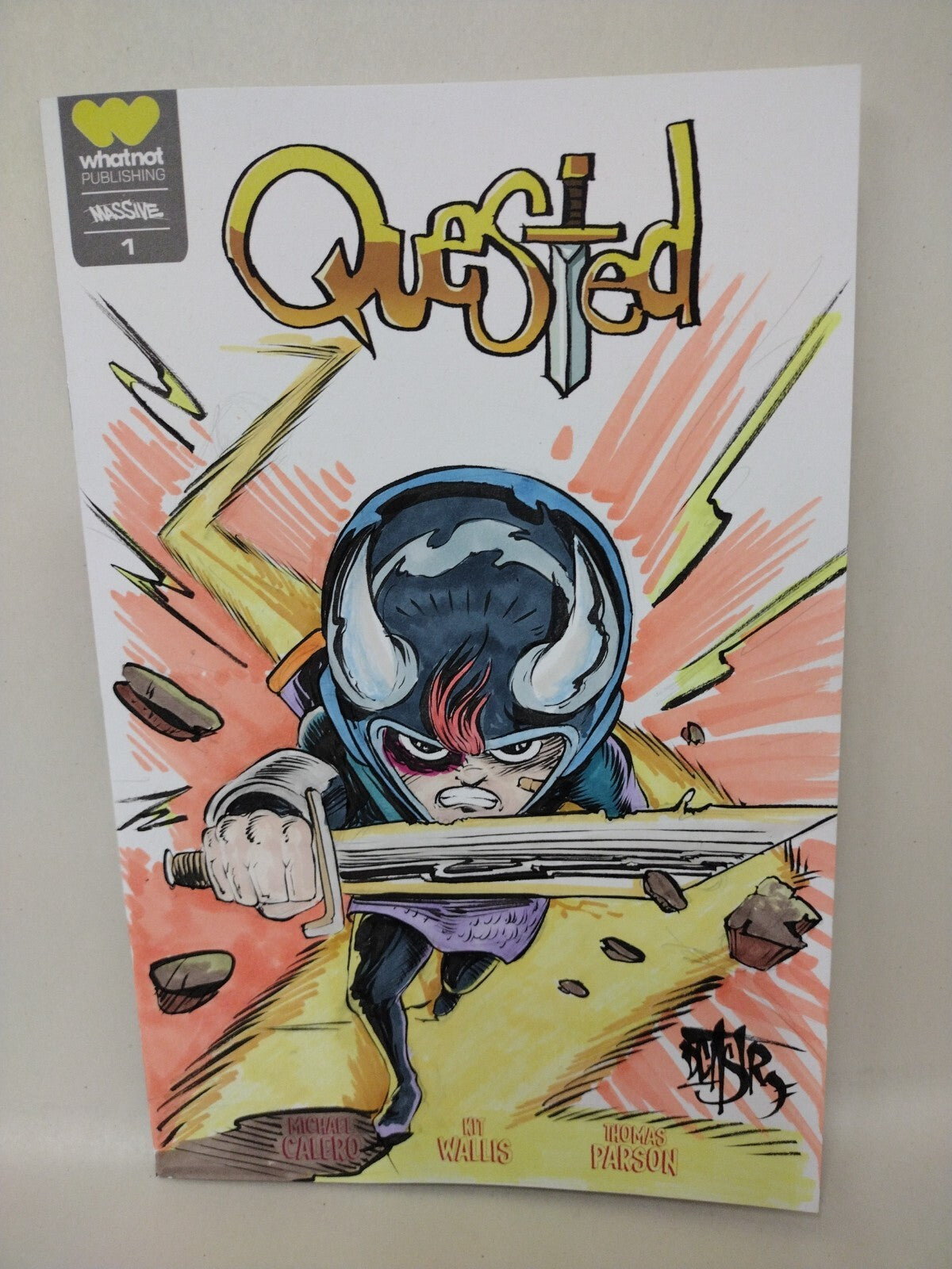 QUESTED #1 (2022) Whatnot Blank Cover Comic W Original JINX Dave Castr Art 1st