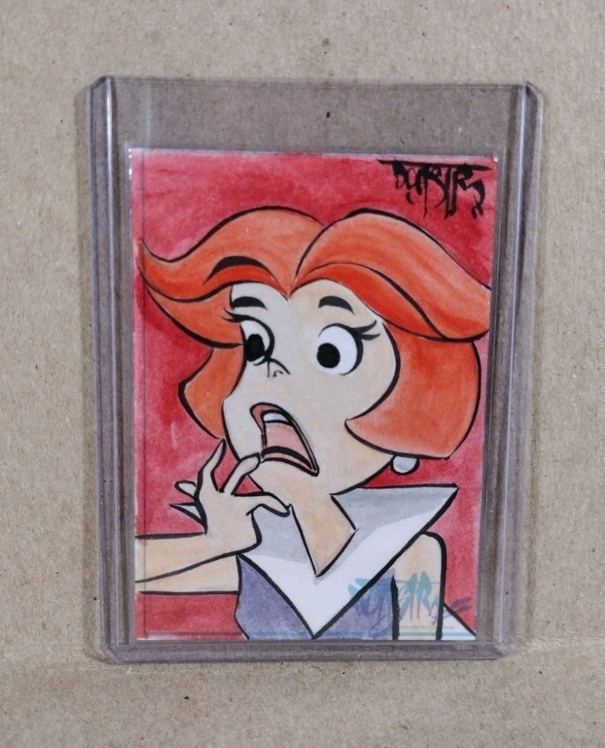 Dave Castr Crusin (2025) OAC Sketch Card W Original Jane Jetson Art ACEO