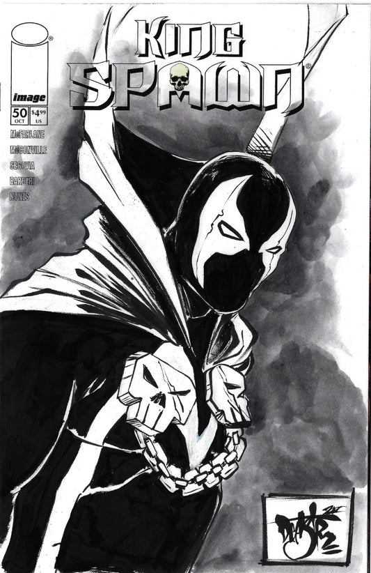 King Spawn #50 (2025) Image Comic Sketch Cover Variant W Original Art Dave Castr