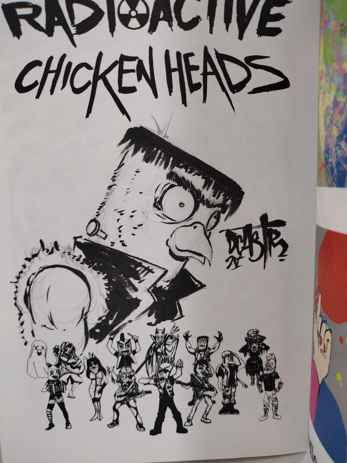 Radioactive Chicken Heads Bad Egg 2025 Production Zine Book Signed W Sketch NM