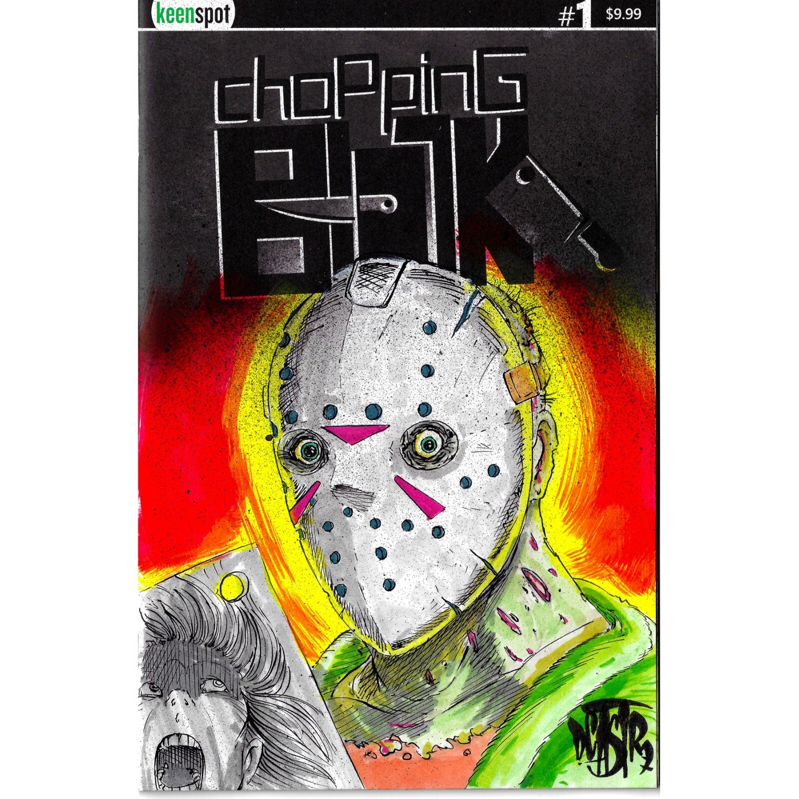 CHOPPING BLOK #1 Blank Cover Variant Original DCastr Art COA – American ...