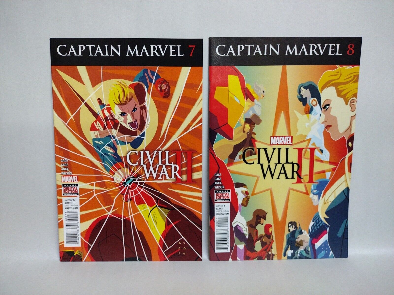 Captain Marvel (2016) Comic Set #1 2 3 4 5 6 7 8 9 10 Fazekas Butters Anka NM