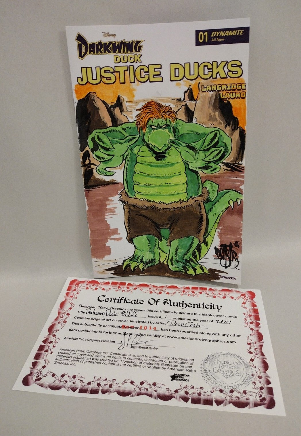 Darkwing Duck Justice Ducks #1 Dynamite Sketch Variant W Original Stegmutt Art