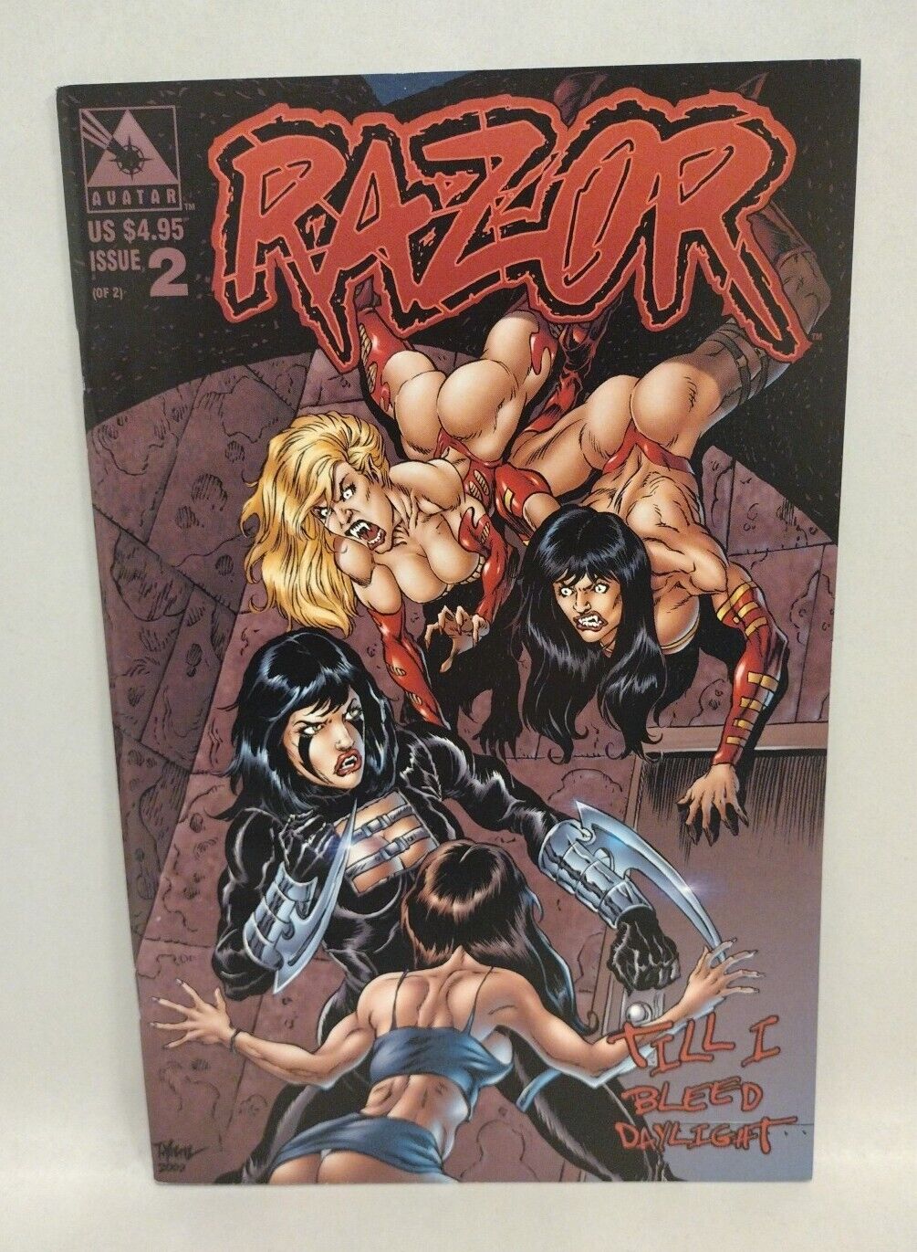 Razor Till I Bleed Daylight (2000) Complete Avatar Comic Set #1 2 Ravening #1 NM