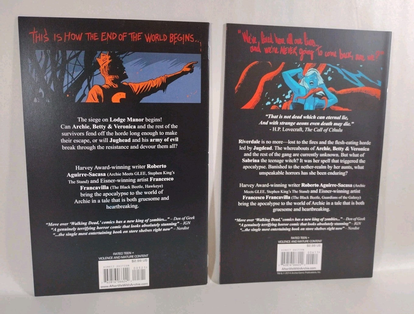 Afterlife With Archie (2013) Complete Comic Set  #1-10 HCF Pepoy Variants VF-NM