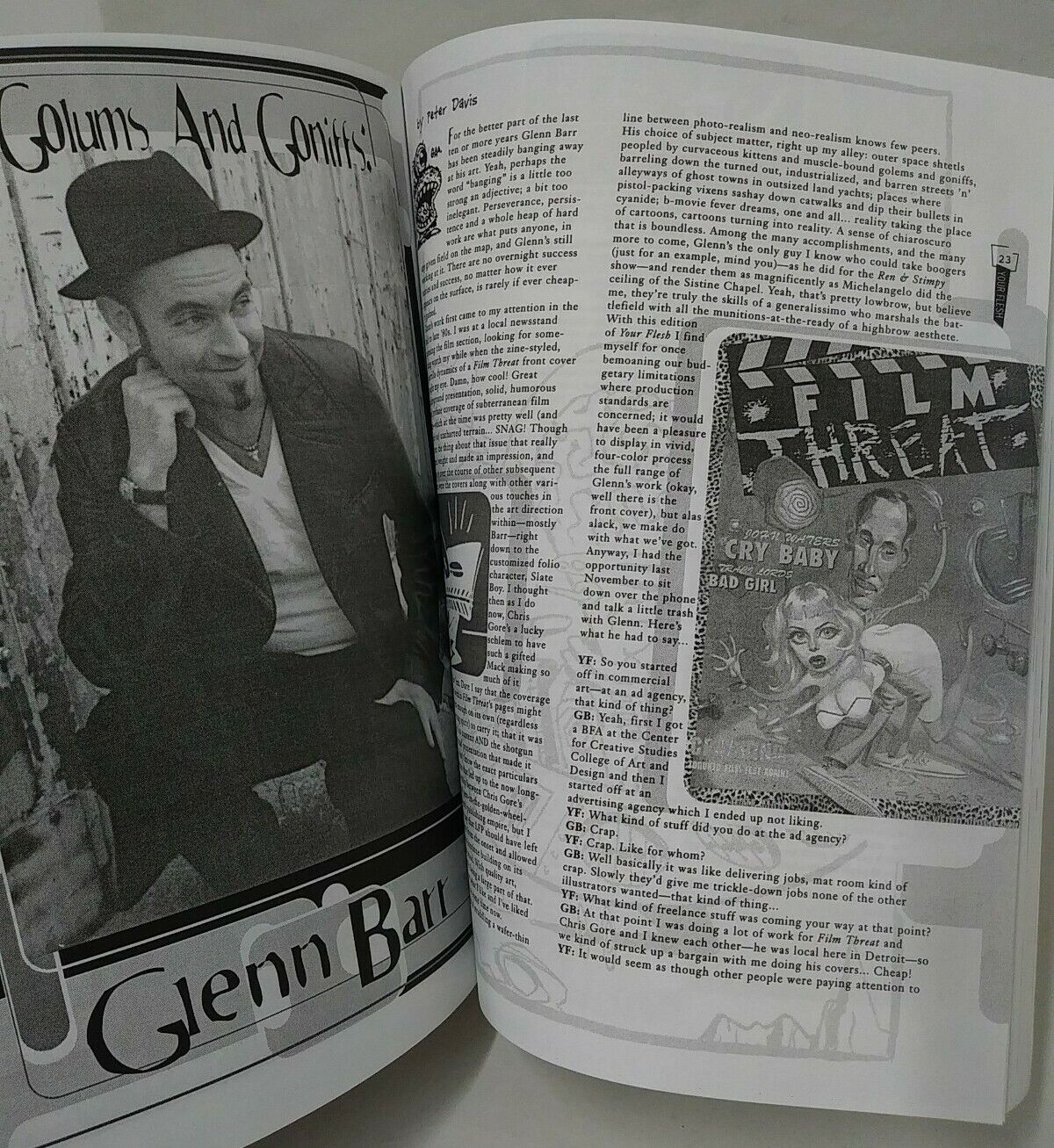 YOUR FLESH Quarterly 38 (1998) Fantagraphics Punk Zine Glenn Barr Interview HTF