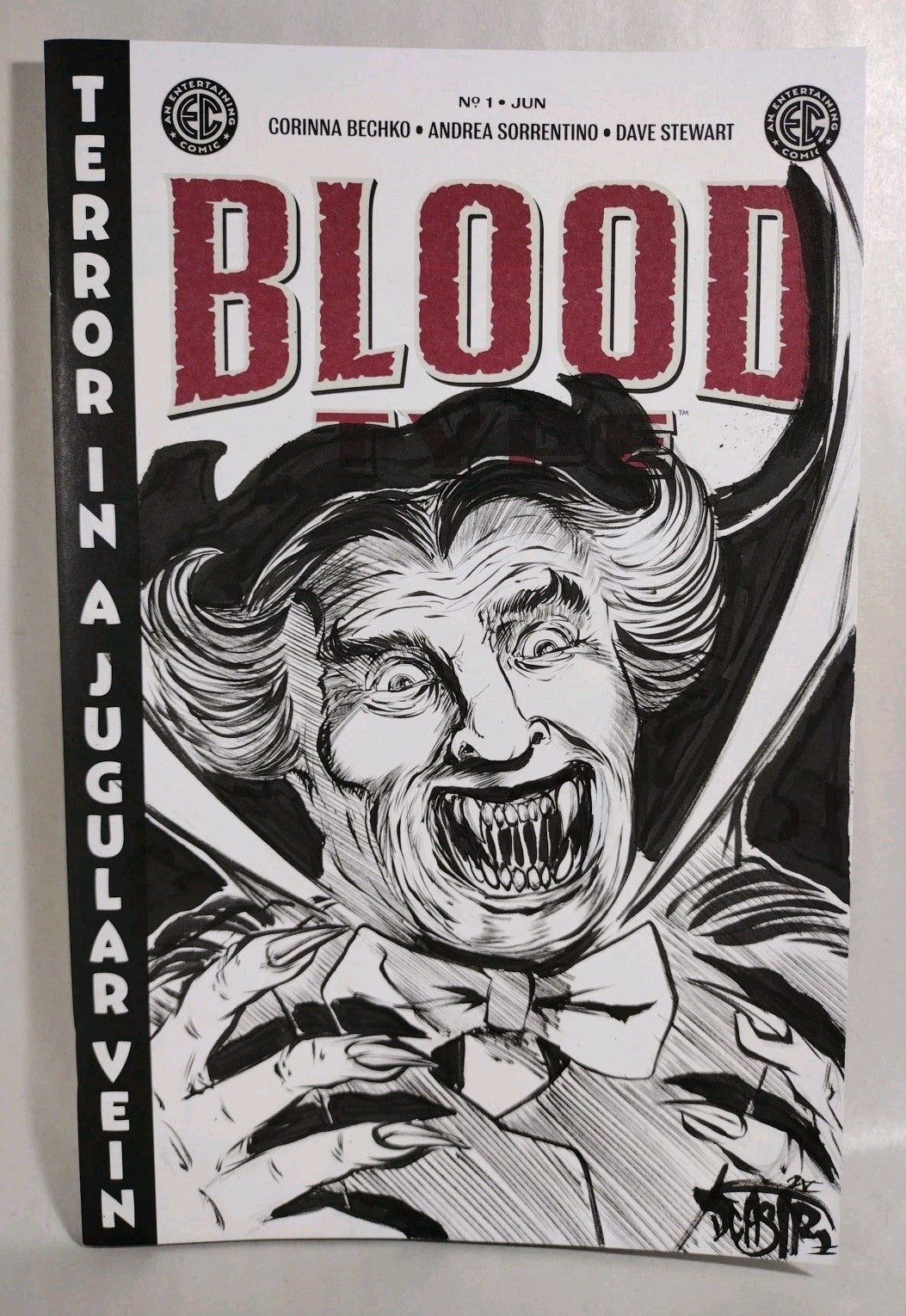Blood Type #1 (2025) Oni EC Comic Sketch Cover Variant W Original Dave Castr Art
