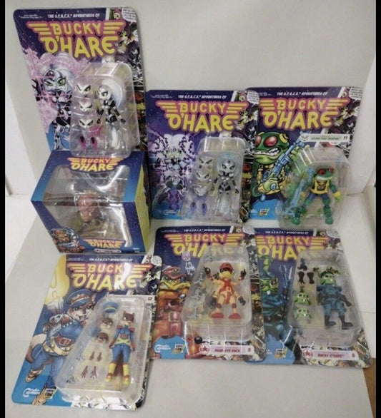 Bucky O'Hare (2019) Boss Fight 7 Pc Action Figure Collection Set Dead Eye Duck