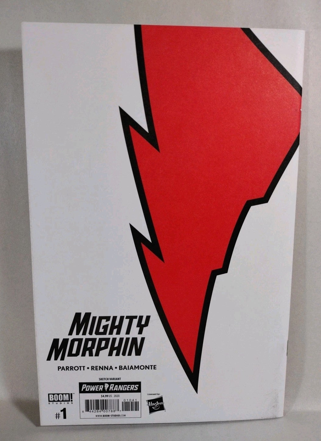 MIGHTY MORPHIN #1 (2020) Red Sketch Cover Variant Comic W DCastr Red Ranger Art
