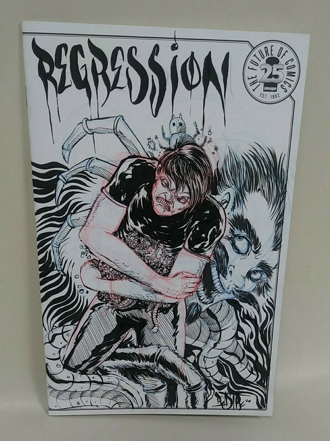 Regression #1 (2017) Blank Cover Variant Comic W Original DCastr Art ARG 