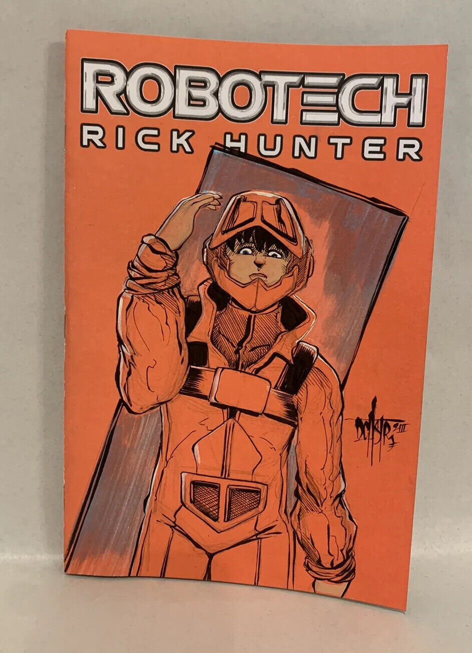 ROBOTECH: RICK HUNTER #1 Blank Sketch Cover Comic 2023 Original Dave Castr Art