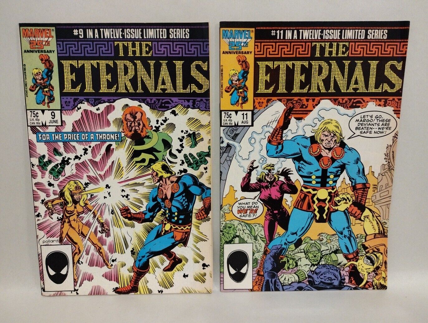 Eternals (1985) Marvel Comic Lot Set #1-9 11 12 Walter Simonson