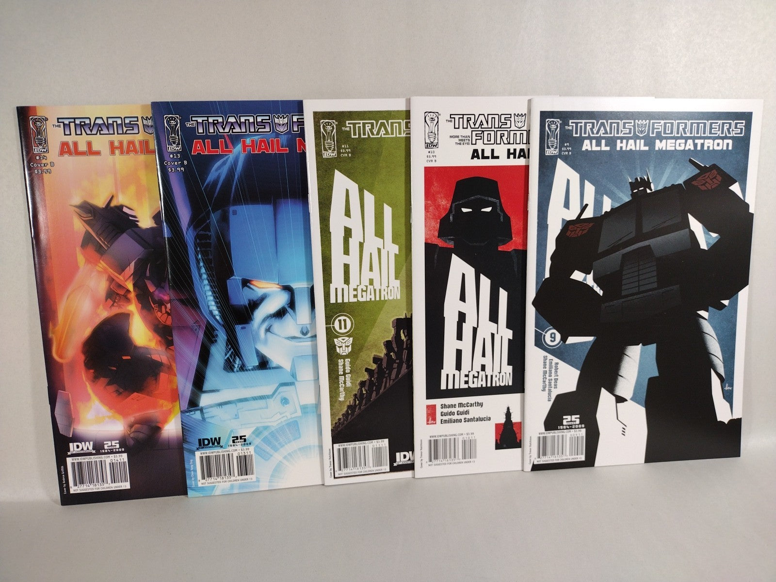 Transformers All Hail Megatron (2009) IDW Comic Lot #9 10 11 13 14 VF-NM