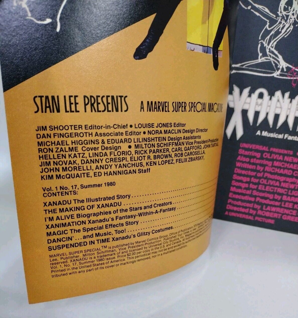 Marvel Super Special #17 (1980) Xanadu Comic Magazine Olivia Newton John