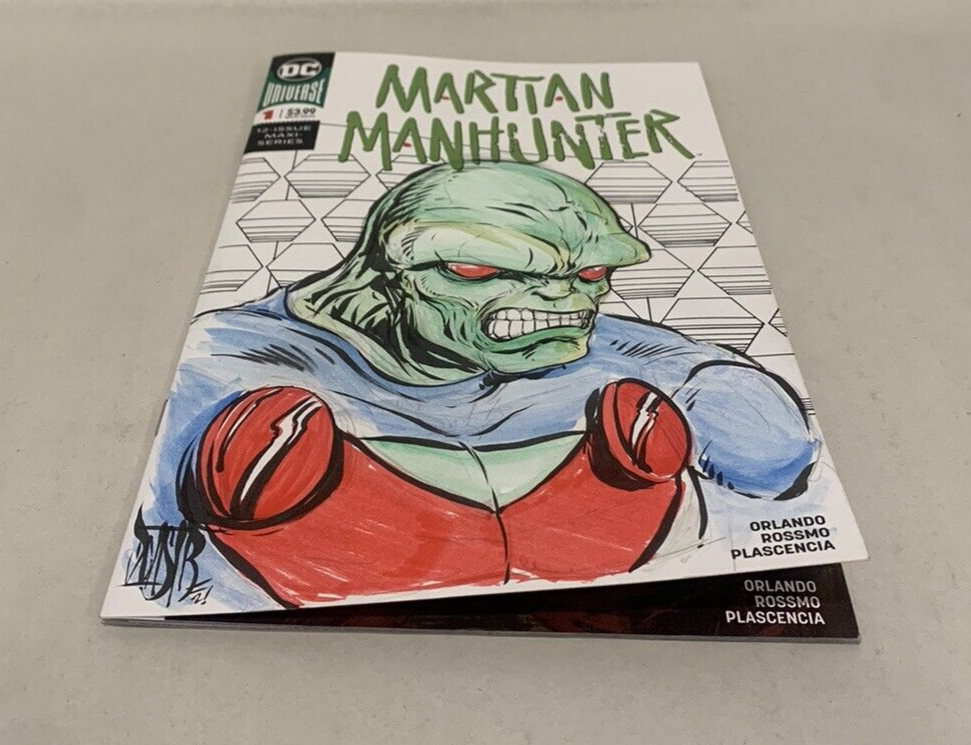 MARTIAN MANHUNTER #1 Blank Sketch Variant Cover Comic W Original Art Dave Castr