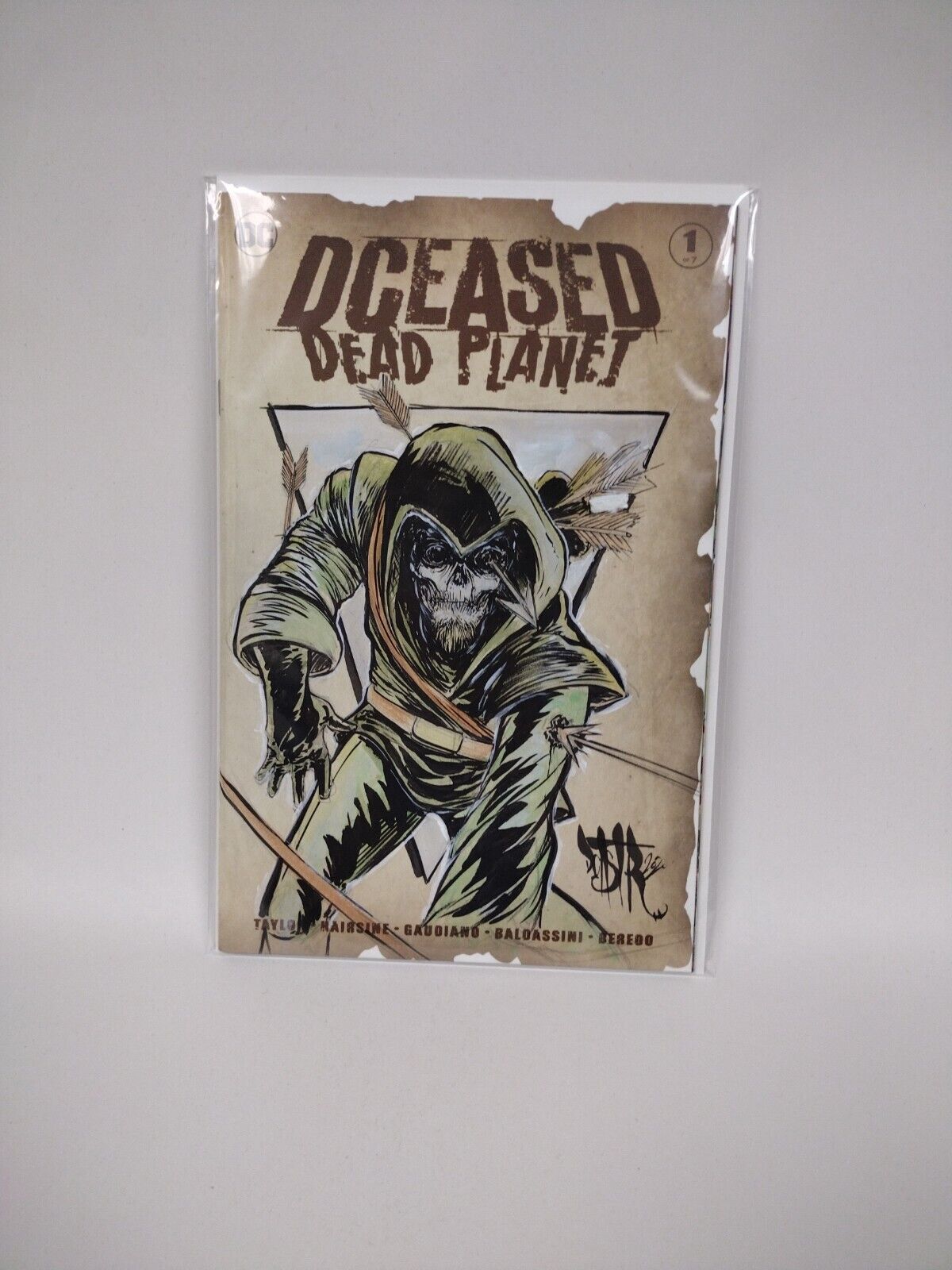 Dceased Dead Planet #1, 2020 Blank Cover Comic w Original Art GREEN ARROW DCastr