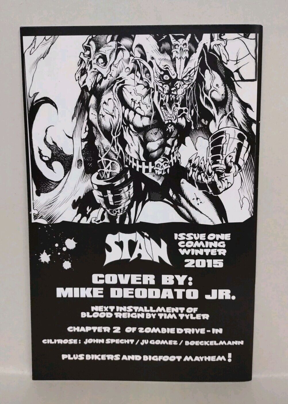 Stain (1998) Fathom Press Signed Limited Edition Comic Lot Set #1 2 0 Tim Tyler 