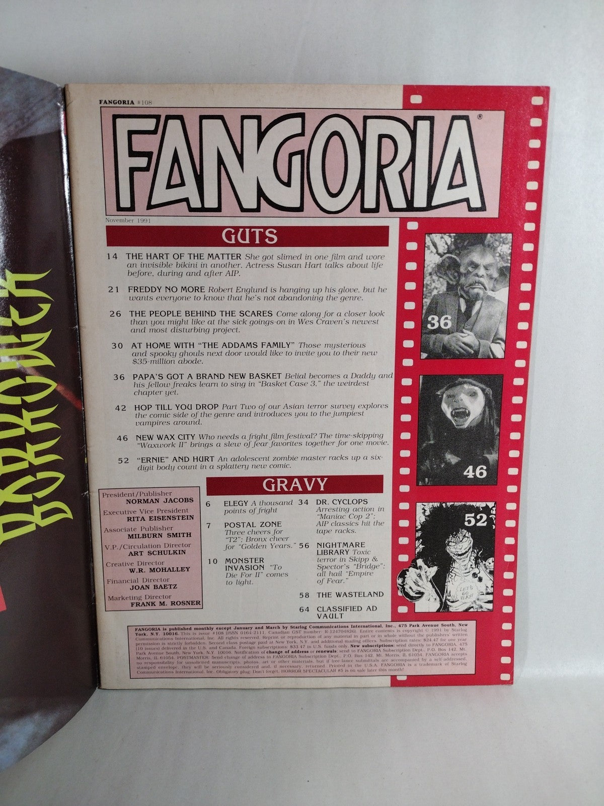 FANGORIA Magazine #108 (1991) Freddy's Dead People Under The Stairs Evil Ernie