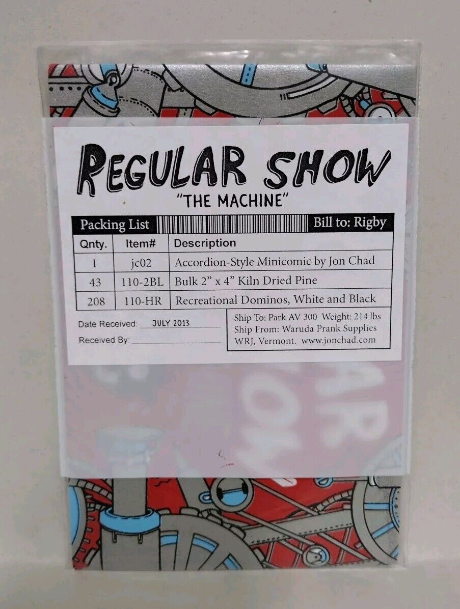 Regular Show Machine Mini Comic SDCC 2013 Exclusive ONLY 500 made NM