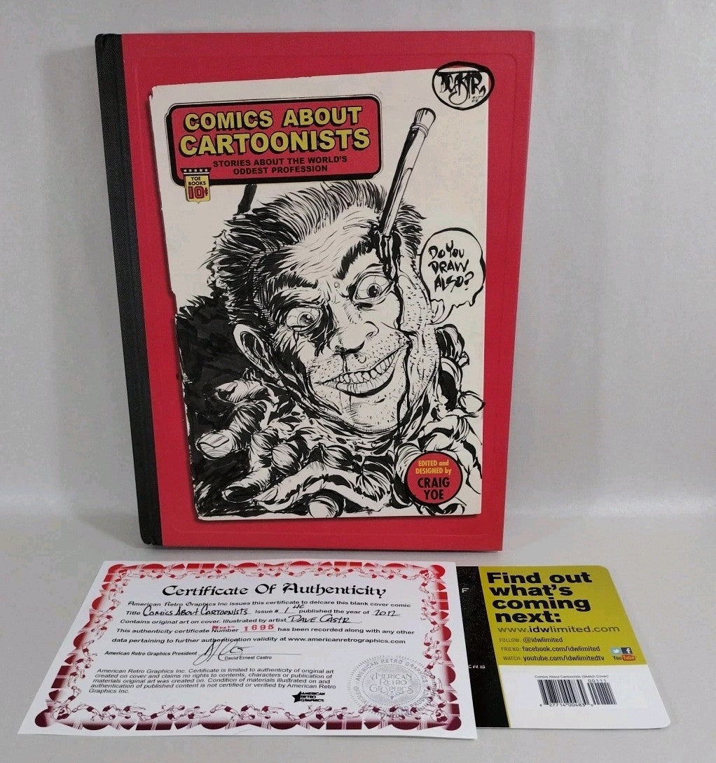 Comics About Cartoonists 2012 IDW HC Sketch Cover Variant W Original DCastr Art