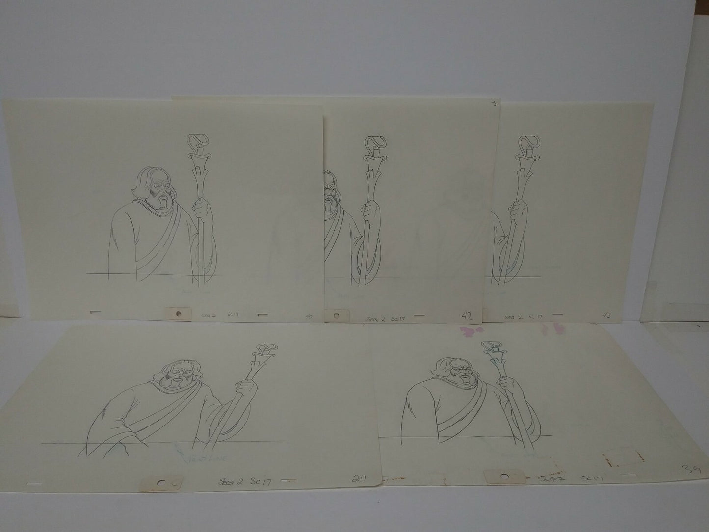 Lot Of 19 Original 1981 Heavy Metal Animation Pencil Art Prelims of Taarna Elder