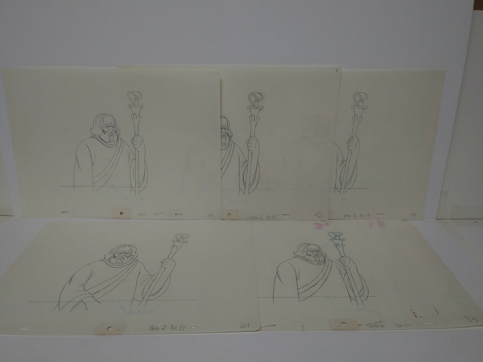 Lot Of 19 Original 1981 Heavy Metal Animation Pencil Art Prelims of Taarna Elder