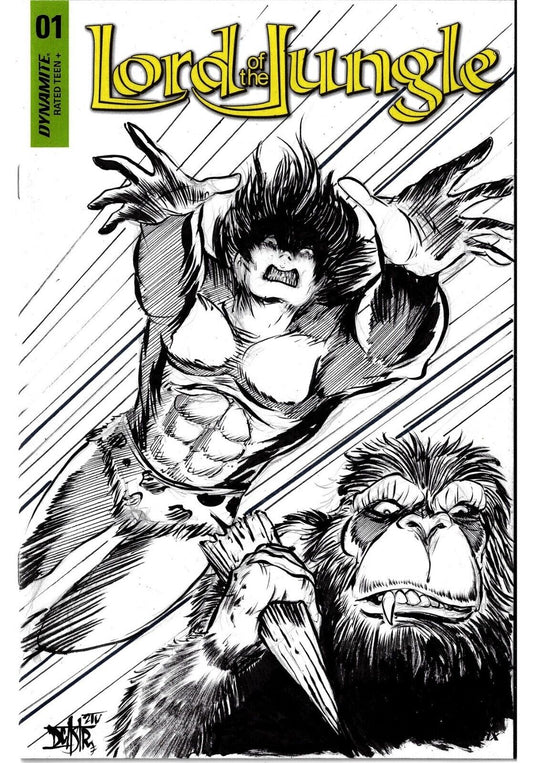 Lord Of The Jungle #1 (2022) Dynamite Sketch Cover Variant Comic W Original Art 