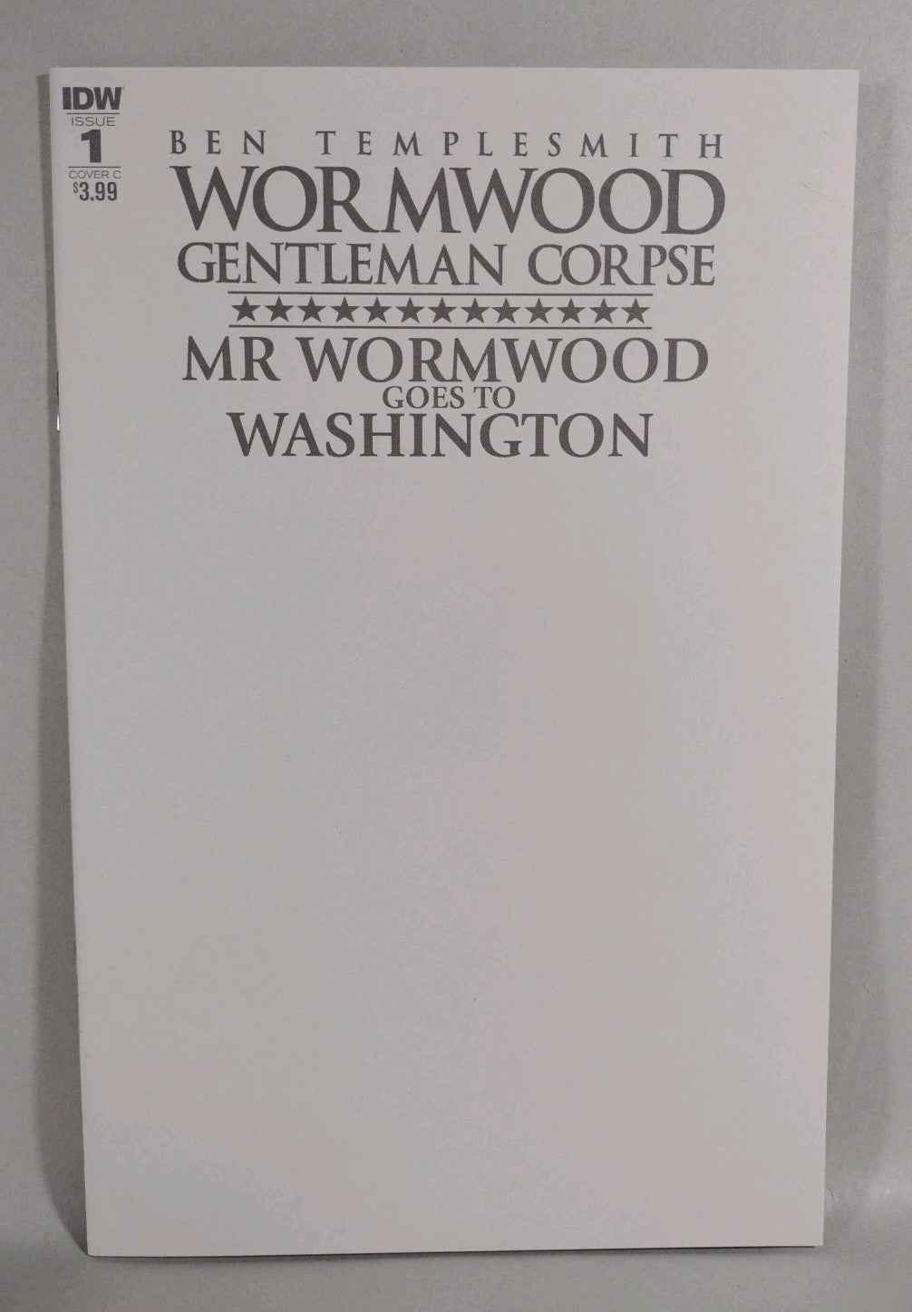 Wormwood Gentleman Corpse Goes To Washington 1 (2017) IDW Blank Sketch Cover Var