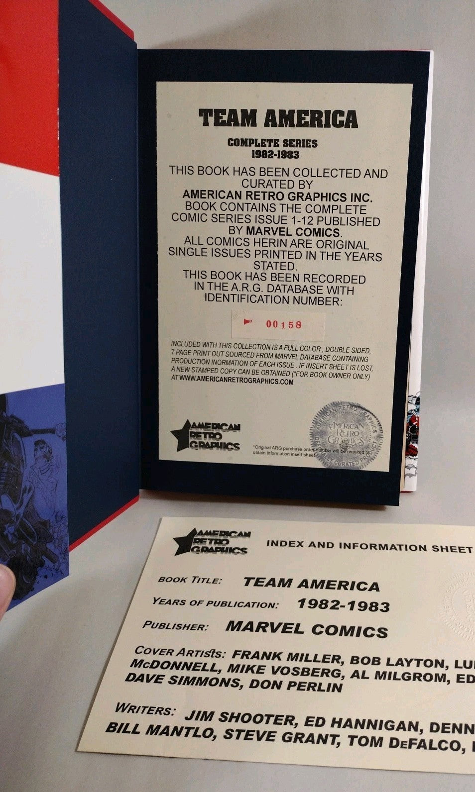 Team America (1982) Marvel Complete Series Custom Bound Comic HC W Dustjacket