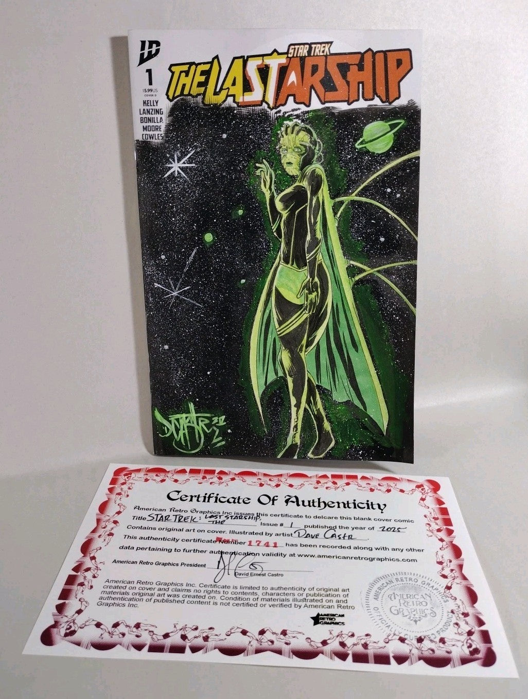 Star Trek Last Starship #1 (2025) IDW Sketch Cover W Original Dave Castr Art