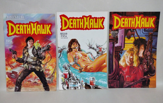 Death Hawk (1988) Complete Adventure Comic Mini-Series #1 2 3 Dave Dorman Cover