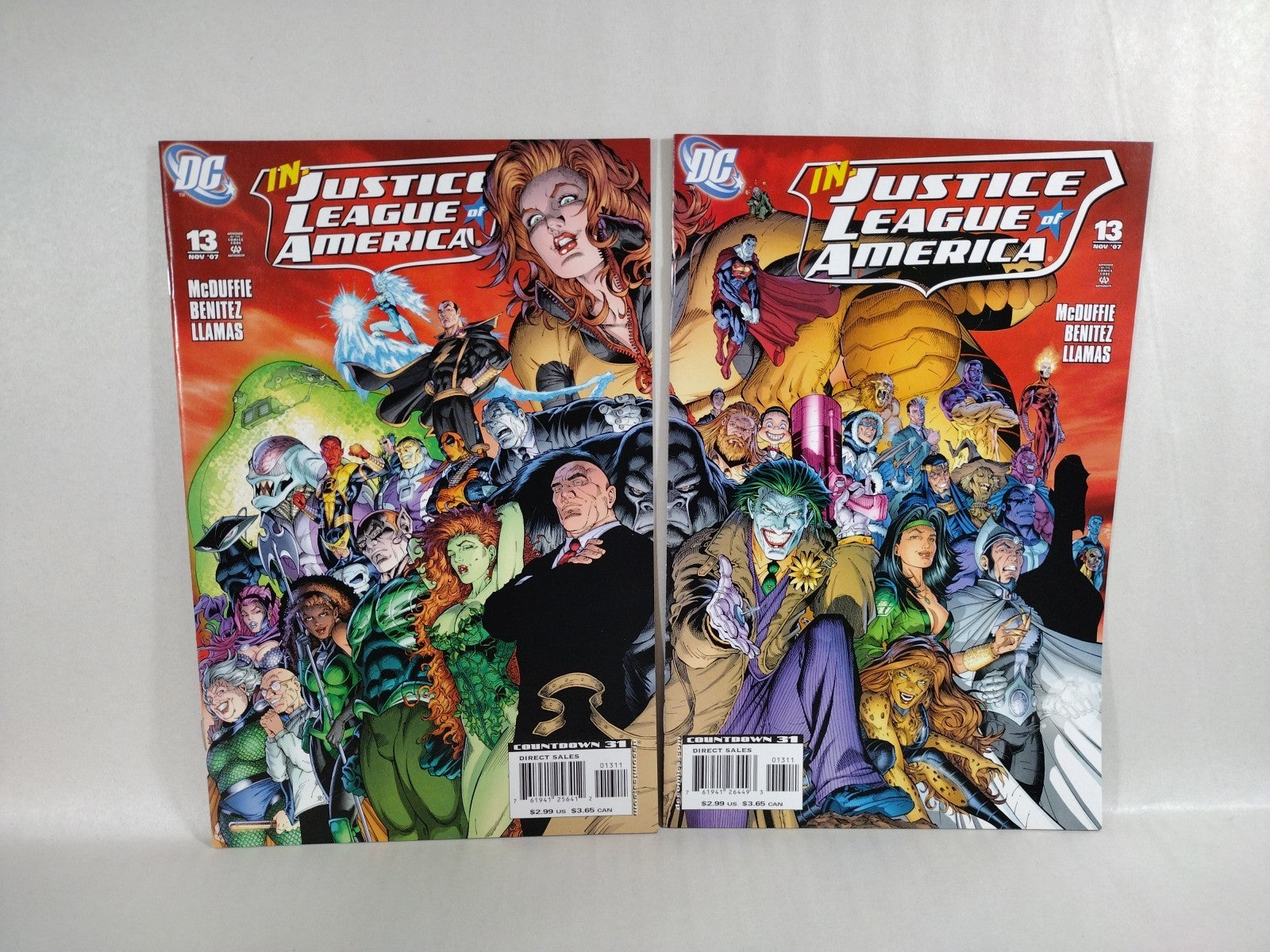 Justice League Of America (2007) DC Comic Lot Set #10 12-28 W Connecting Covers