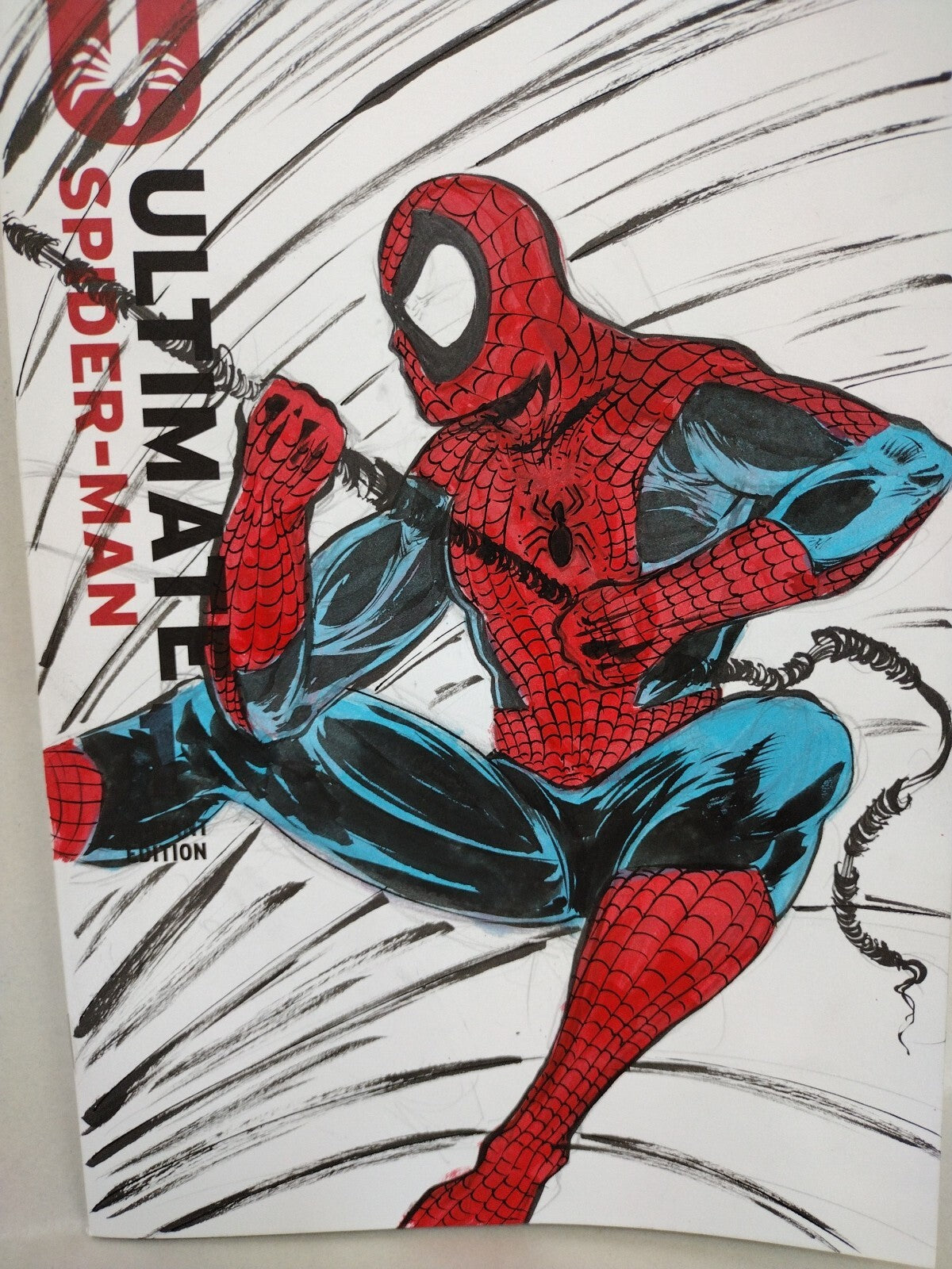 Ultimate Spider-Man #1 (2024) 4th Print Sketch Cover Comic W Original DCastr Art