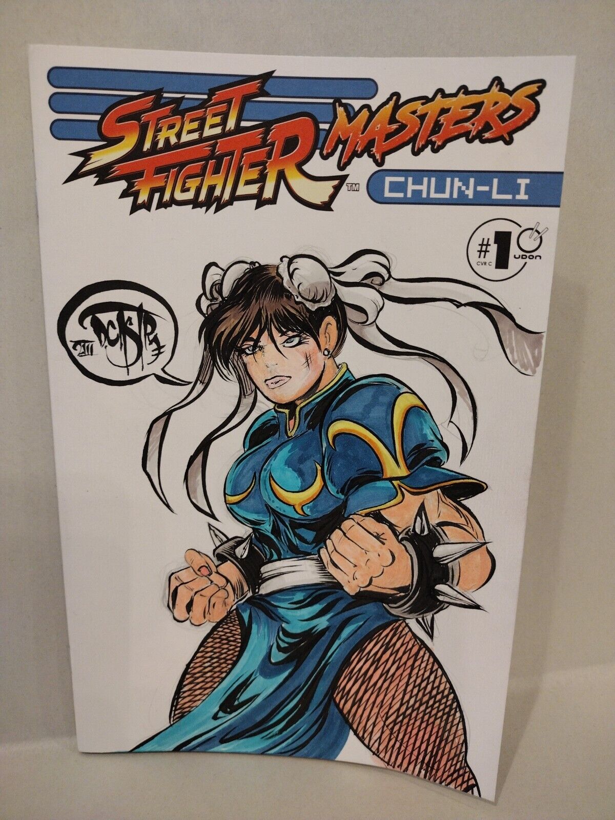 Street Fighter Masters Chun Li #1 UDON Blank Variant Comic W Original DCastr Art