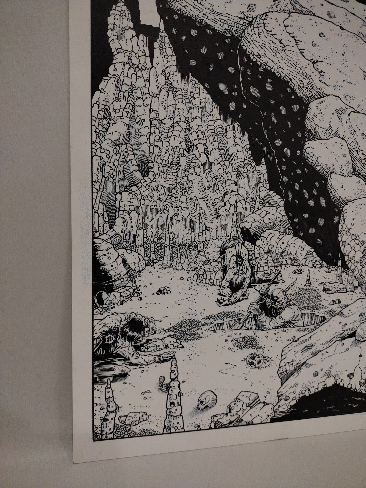 Original Joe Vigil Sinbuck 1 Page 1 Original Ink Only On Blue Line Printed Board