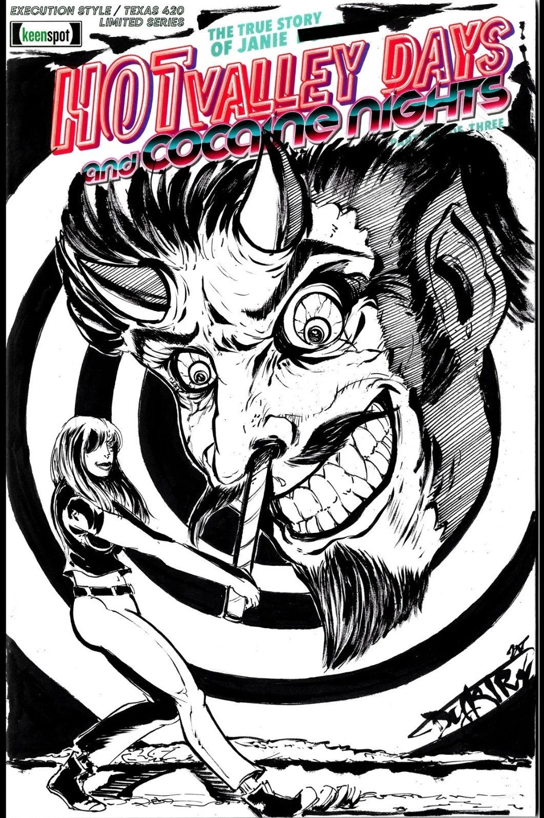 Hot Valley Days #1 (2025) Keenspot Sketch Cover W Original Dave Castr Art